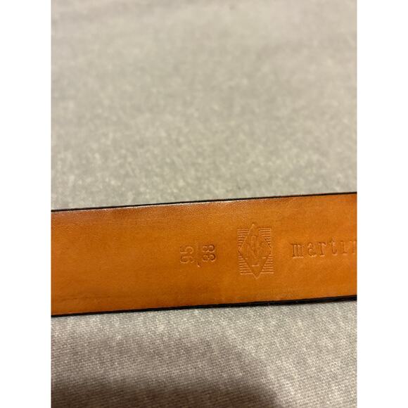 Martin Dingman Hand Made USA Treccia Lambskin 38” Leather Belt - Picture 6 of 9